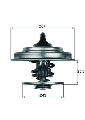 Thermostat d'eau (Calorstat) MAHLE Aftermarket ref. TX 18 71D