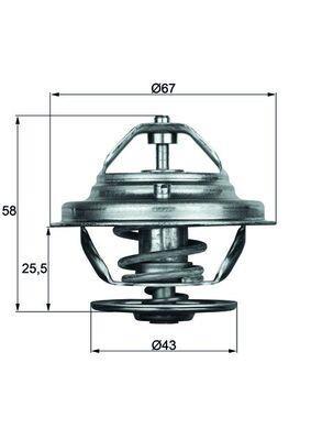 Thermostat d'eau (Calorstat) MAHLE Aftermarket ref. TX 19 75D