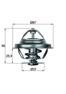 Thermostat d'eau (Calorstat) MAHLE Aftermarket ref. TX 20 71D