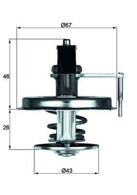 Thermostat d'eau (Calorstat) MAHLE Aftermarket ref. TX 22 84D