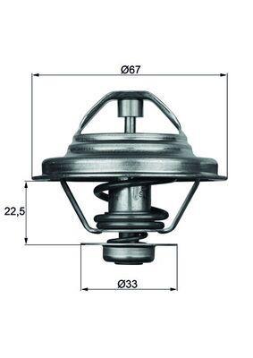 Thermostat d'eau (Calorstat) MAHLE Aftermarket ref. TX 24 80D