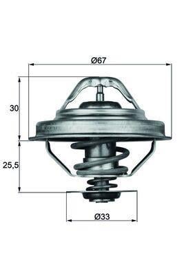 Thermostat d'eau (Calorstat) MAHLE Aftermarket ref. TX 28 88D