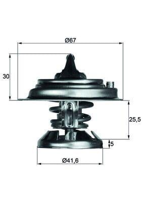 Thermostat d'eau (Calorstat) MAHLE Aftermarket ref. TX 29 75D