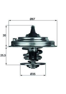 Thermostat d'eau (Calorstat) MAHLE Aftermarket ref. TX 30 80D