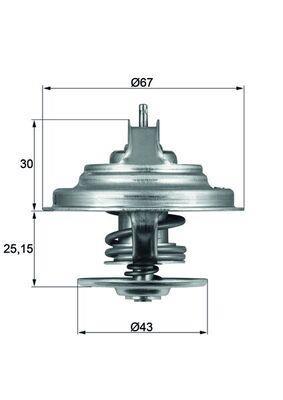 Thermostat d'eau (Calorstat) MAHLE Aftermarket ref. TX 31 92D S