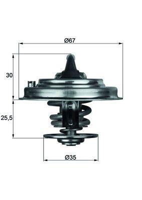 Thermostat d'eau (Calorstat) MAHLE Aftermarket ref. TX 34 87D