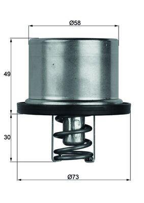 Thermostat d'eau (Calorstat) MAHLE Aftermarket ref. TX 37 79
