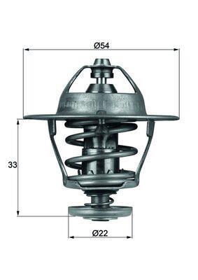 Thermostat d'eau (Calorstat) MAHLE Aftermarket ref. TX 53 85D