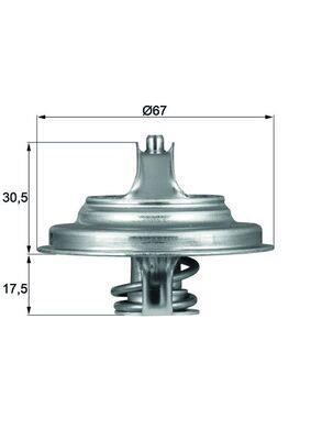 Thermostat d'eau (Calorstat) MAHLE Aftermarket TX 54 83D