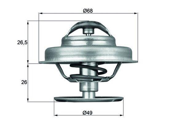 Thermostat d'eau (Calorstat) MAHLE Aftermarket ref. TX 62 89