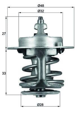 Thermostat d'eau (Calorstat) MAHLE Aftermarket ref. TX 63 88