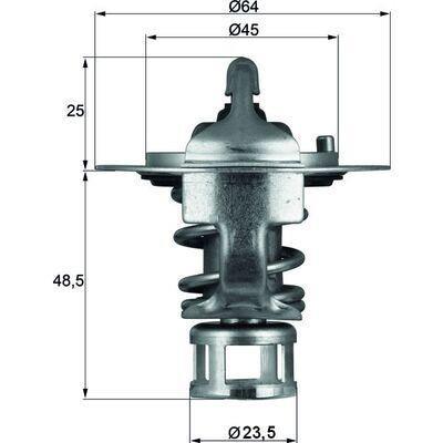 Thermostat d'eau (Calorstat) MAHLE Aftermarket ref. TX 65 77