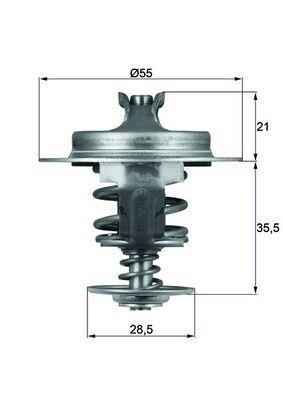 Thermostat d'eau (Calorstat) MAHLE Aftermarket ref. TX 67 83D