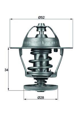 Thermostat d'eau (Calorstat) MAHLE Aftermarket ref. TX 68 88D