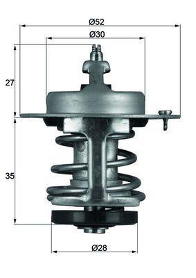 Thermostat d'eau (Calorstat) MAHLE Aftermarket ref. TX 69 79