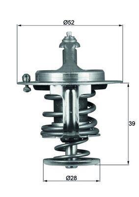 Thermostat d'eau (Calorstat) MAHLE Aftermarket ref. TX 71 82D