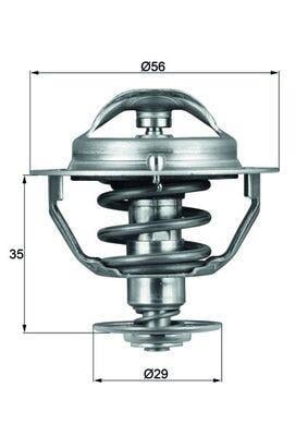 Thermostat d'eau (Calorstat) MAHLE Aftermarket ref. TX 73 82D