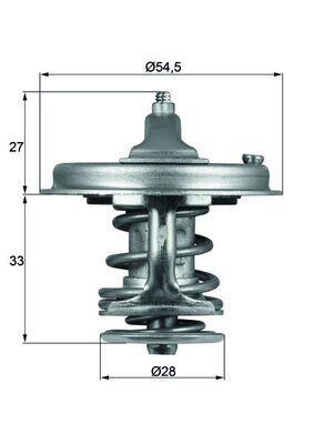 Thermostat d'eau (Calorstat) MAHLE Aftermarket ref. TX 78 83