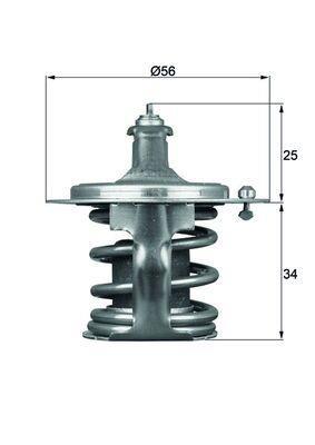 Thermostat d'eau (Calorstat) MAHLE Aftermarket ref. TX 79 78D
