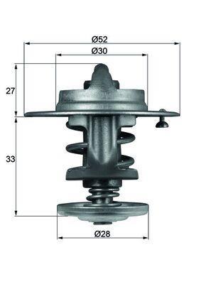 Thermostat d'eau (Calorstat) MAHLE Aftermarket ref. TX 80 83