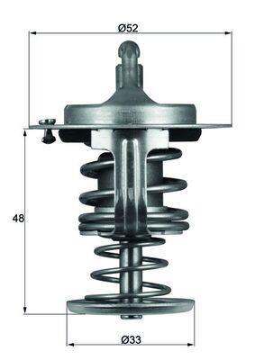 Thermostat d'eau (Calorstat) MAHLE Aftermarket ref. TX 82 80D