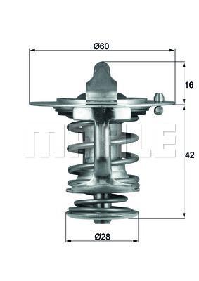 Thermostat d'eau (Calorstat) MAHLE Aftermarket ref. TX 83 77