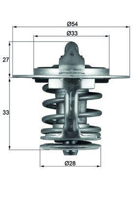 Thermostat d'eau (Calorstat) MAHLE Aftermarket ref. TX 84 77