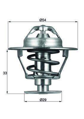Thermostat d'eau (Calorstat) MAHLE Aftermarket ref. TX 86 76D