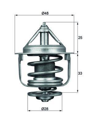 Thermostat d'eau (Calorstat) MAHLE Aftermarket ref. TX 87 77D