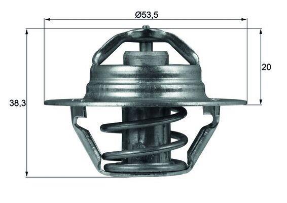 Thermostat d'eau (Calorstat) MAHLE Aftermarket ref. TX 88 88D