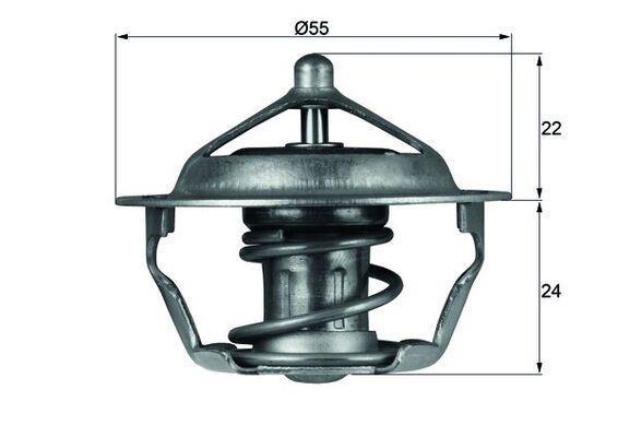 Thermostat d'eau (Calorstat) MAHLE Aftermarket ref. TX 101 83D