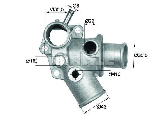 Thermostat d'eau (Calorstat) MAHLE Aftermarket ref. TI 196 82D