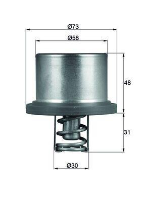Thermostat d'eau (Calorstat) MAHLE Aftermarket ref. THD 2 89
