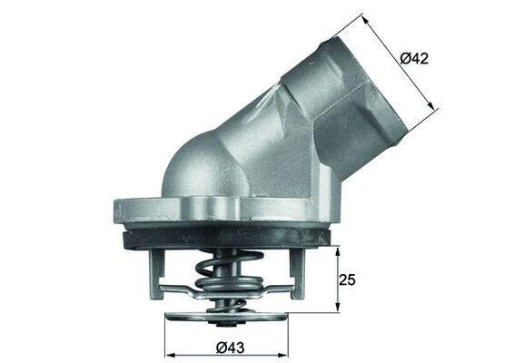 Thermostat d'eau (Calorstat) MAHLE Aftermarket ref. TI 45 87D