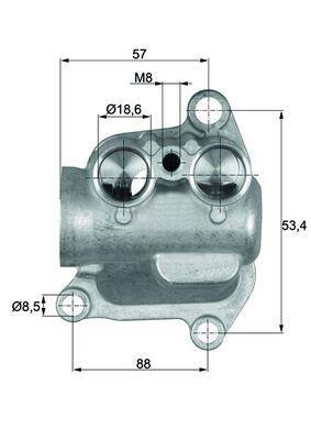 Thermostat, refroidissement d'huile MAHLE Aftermarket TO 12 100