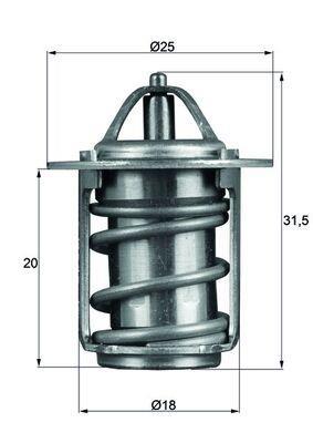 Thermostat d'eau (Calorstat) MAHLE Aftermarket ref. TX 6 83