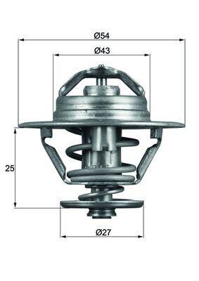 Thermostat d'eau (Calorstat) MAHLE Aftermarket ref. TX 93 79D