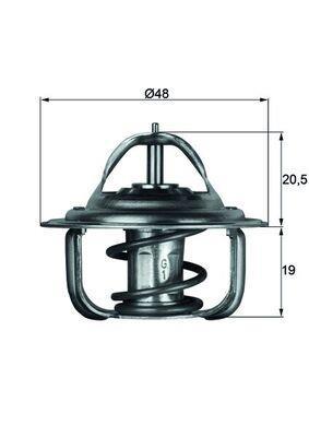 Thermostat d'eau (Calorstat) MAHLE Aftermarket ref. TX 1 92D