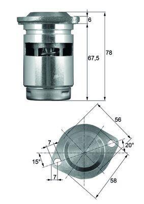 Thermostat, refroidissement d'huile MAHLE Aftermarket TO 1 83