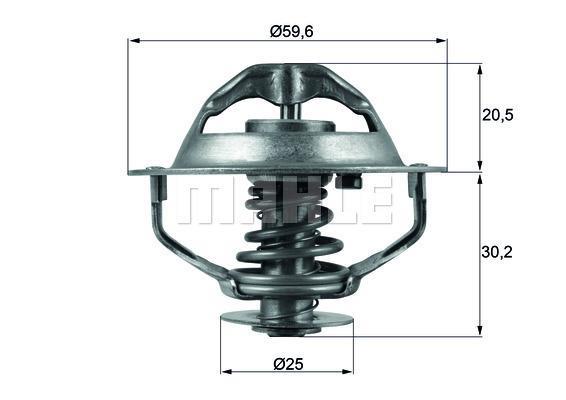 Thermostat d'eau (Calorstat) MAHLE Aftermarket ref. TX 107 90D