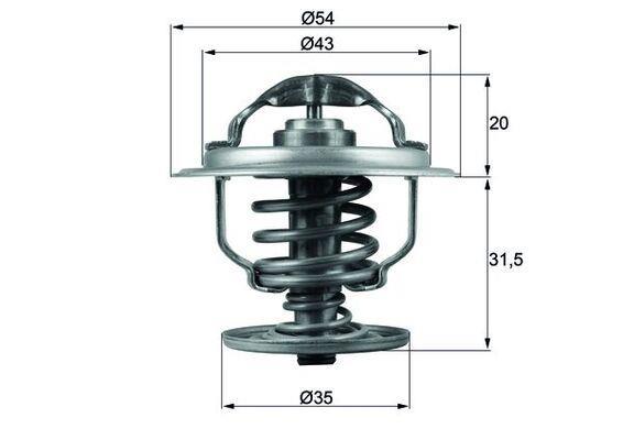 Thermostat d'eau (Calorstat) MAHLE Aftermarket ref. TX 109 87D
