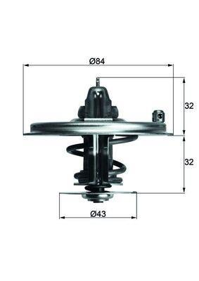 Thermostat d'eau (Calorstat) MAHLE Aftermarket ref. TX 36 80D