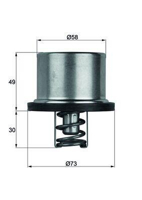 Thermostat d'eau (Calorstat) MAHLE Aftermarket ref. THD 1 79