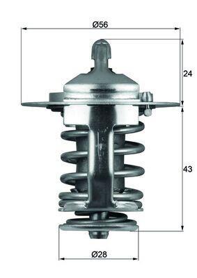 Thermostat d'eau (Calorstat) MAHLE Aftermarket ref. TX 70 82