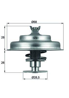Thermostat d'eau (Calorstat) MAHLE Aftermarket ref. TX 75 80D