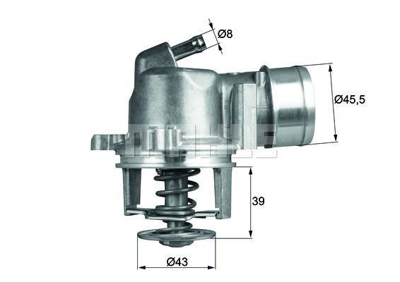 Thermostat d'eau (Calorstat) MAHLE Aftermarket ref. TI 208 87D