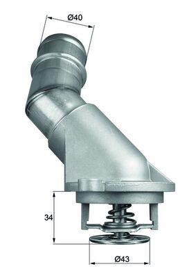 Thermostat d'eau (Calorstat) MAHLE Aftermarket ref. TI 211 92D