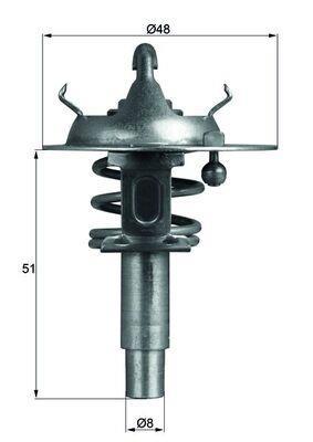 Thermostat d'eau (Calorstat) MAHLE Aftermarket ref. TX 106 90D