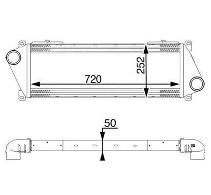 Intercooler, échangeur (Refroidisseur d'air) MAHLE Aftermarket ref. CI 18 000P