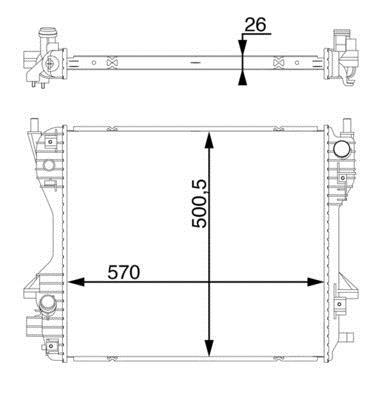 Radiateur moteur (Radiateur de refroidissement) MAHLE Aftermarket CR 1363 000S